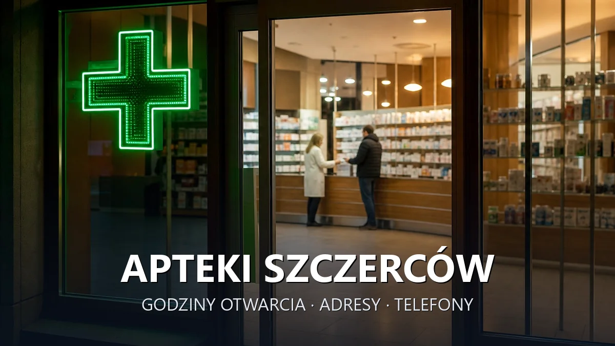 Apteki Szczerców, powiat bełchatowski - adresy, telefony, godziny otwarcia