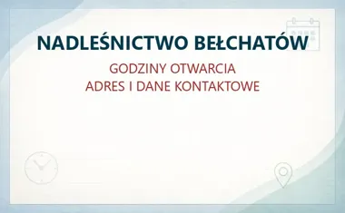 NADLEŚNICTWO BEŁCHATÓW w Bełchatowie – godziny otwarcia i dane kontaktowe