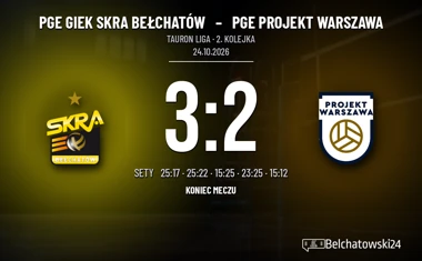 [SIATKÓWKA] Tauron Liga: PGE GiEK SKRA Bełchatów – PGE Projekt Warszawa 3:2. Koniec serii warszawian