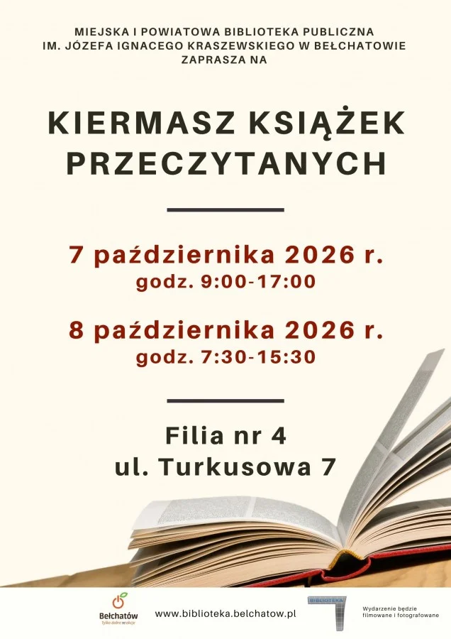 Grafika promocyjna wydarzenia Kiermasz książek przeczytanych