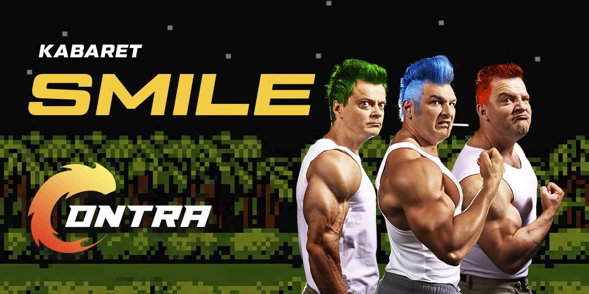 Grafika promocyjna wydarzenia Nowy program Kabaretu Smile w Bełchatowie – kontrasty i humor