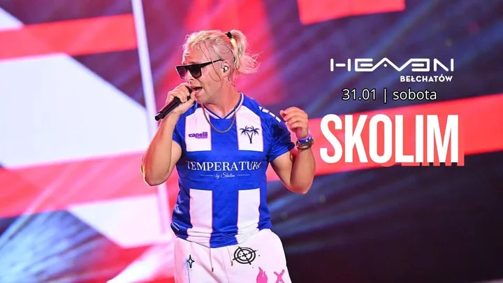 Grafika promocyjna wydarzenia SKOLIM na żywo w Heaven Bełchatów — 31 stycznia 2026
