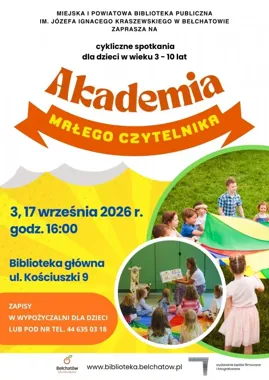 Grafika promocyjna wydarzenia Akademia Małego Czytelnika