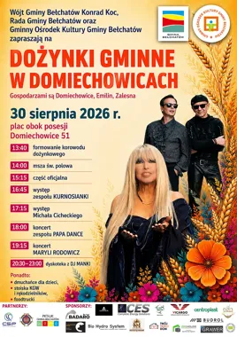 Grafika promocyjna wydarzenia Dożynki Gminne w Domiechowicach