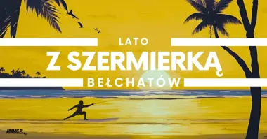 Grafika promocyjna wydarzenia Lato z szermierką w Bełchatowie – plenerowy trening dla dzieci, dorosłych i seniorów