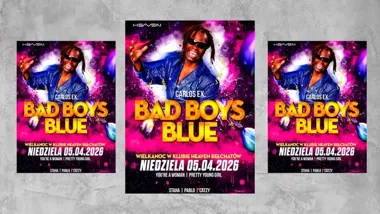 Grafika promocyjna wydarzenia WIELKANOC w Niebie — BAD BOYS BLUE mega koncert 5 kwietnia 2026
