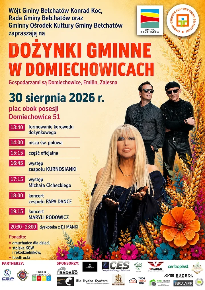 Maryla Rodowicz i Papa Dance na dożynkach w Domiechowicach