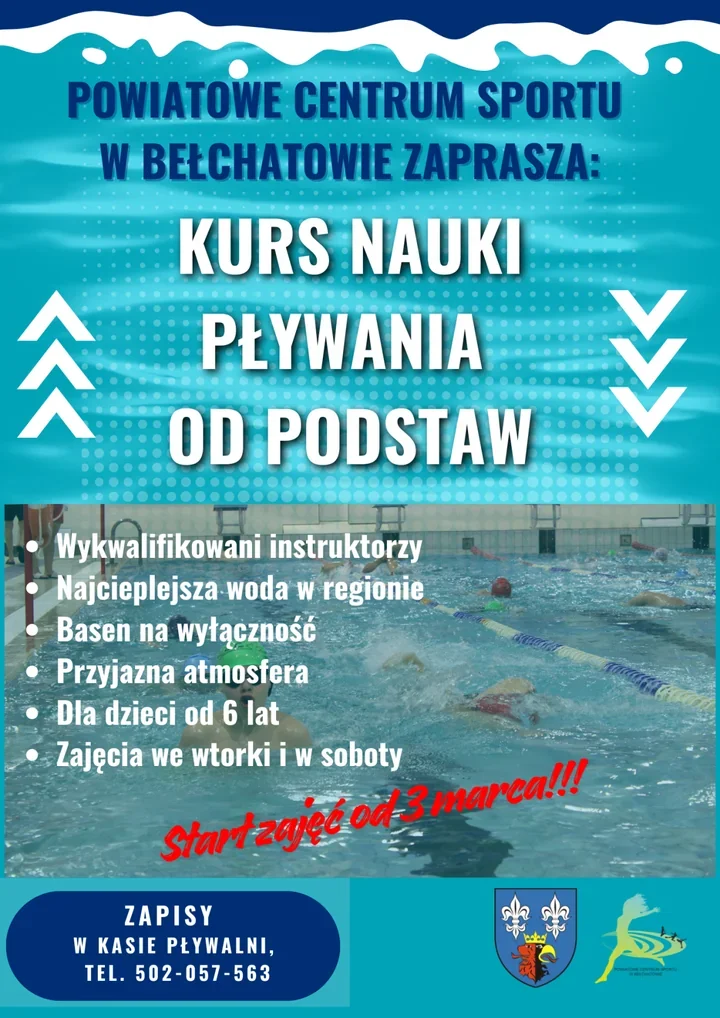 Wiosenny kurs pływania dla dzieci w Bełchatowie – zapisy startują niebawem