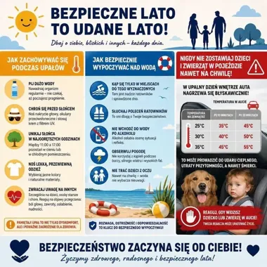 Bełchatowska policja ostrzega - kilka minut w aucie może skończyć się tragedią